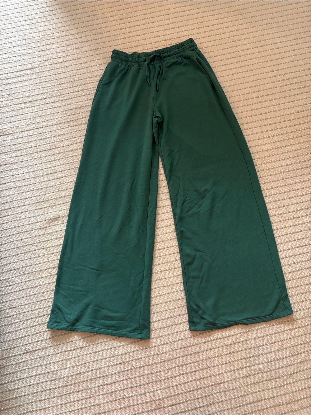 Wide-Leg Sweatpants - Forest Green Size -  XS